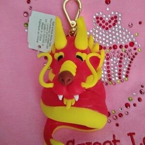 Bath & Body Works Red and Yellow Dragon Keychain